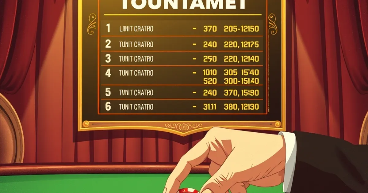 Tournament Leaderboards Shown Mid-Event Cut Late Entries 2x