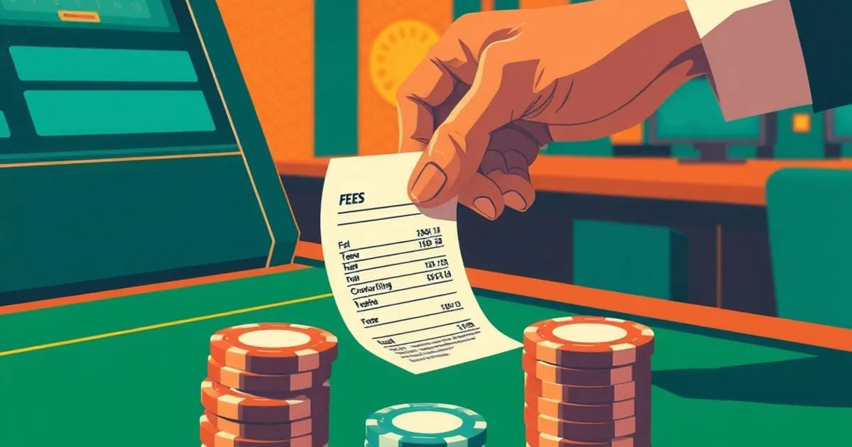 What happens when the cashier shows the fee before the amount